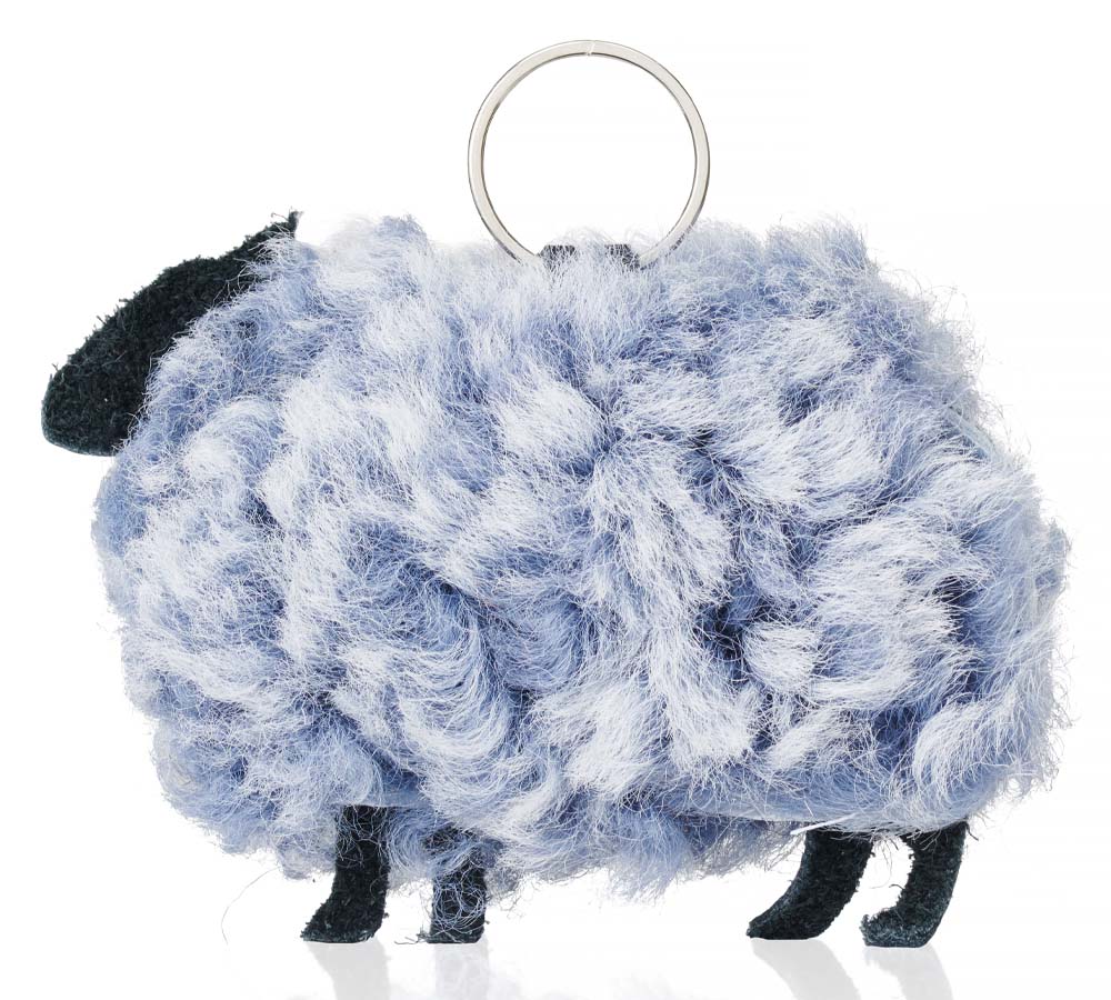The Dartmoor Shepherd Grey Blue Sheep Key Ring